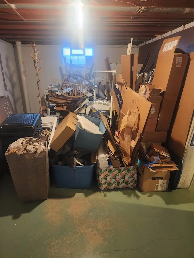 Roll-off dumpster container at job site for Yard Waste Dumpster Rental in Hickory Hills